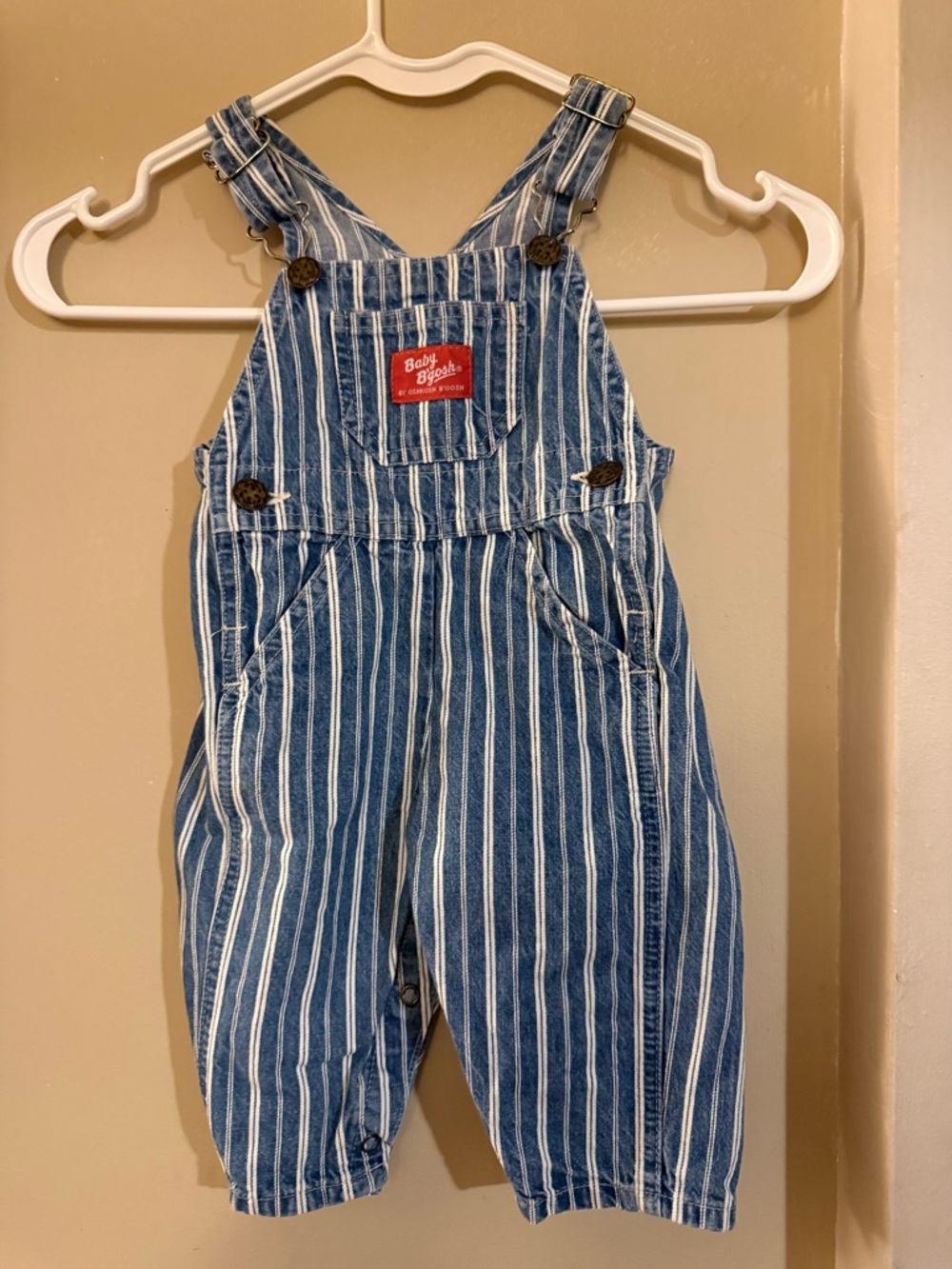Vintage Oshkosh blue stripes overalls